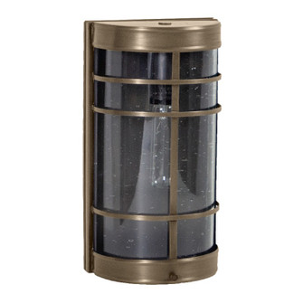 Nautical One Light Wall Lantern in Dark Antique Brass (196|351BDABMEDCSG)