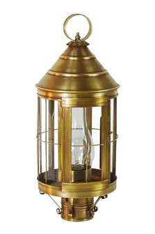 Heal One Light Post Mount in Antique Brass (196|3333ABCIMCLR)