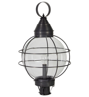 Round One Light Post Mount in Dark Brass (196|2863DBMEDCLR)