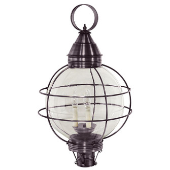 Round Three Light Post Mount in Dark Brass (196|2863DBLT3CLR)