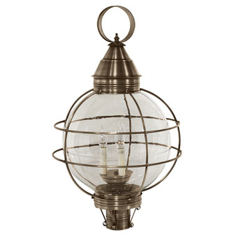 Round Three Light Post Mount in Dark Antique Brass (196|2863DABLT3CSG)
