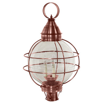 Round Three Light Post Mount in Antique Copper (196|2863ACLT3CSG)