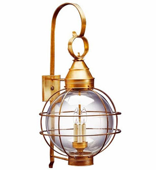 Round Three Light Wall Mount in Antique Brass (196|2861ABLT3CLR)