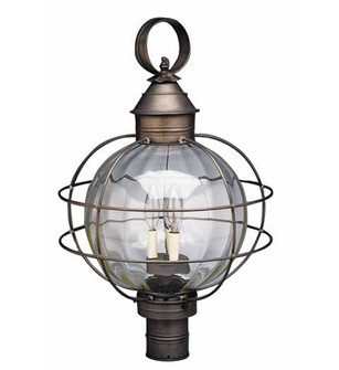 Round Three Light Post Mount in Dark Brass (196|2853DBLT3OPT)
