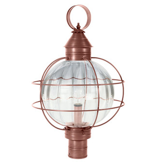 Round One Light Post Mount in Antique Copper (196|2853ACMEDOPT)