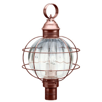 Round Three Light Post Mount in Antique Copper (196|2853ACLT3OPT)