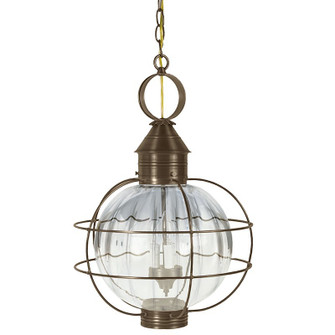Round Three Light Hanging Lantern in Dark Antique Brass (196|2852DABLT3OPT)