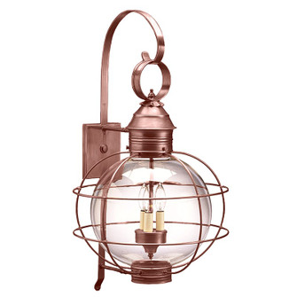 Round Three Light Wall Mount in Antique Copper (196|2851ACLT3CLR)
