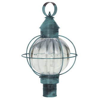 Round Three Light Post Mount in Verdi Gris (196|2843VGLT3OPT)