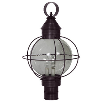 Round Three Light Post Mount in Dark Brass (196|2843DBLT3CSG)