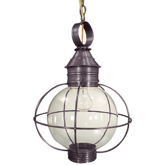 Round One Light Hanging Lantern in Dark Brass (196|2842DBMEDCLR)