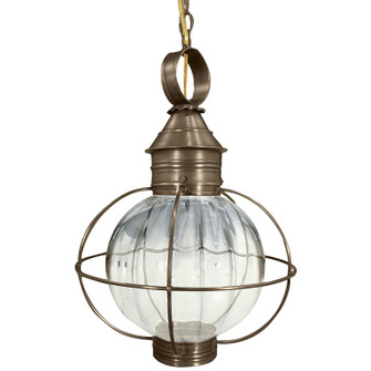 Round One Light Hanging Lantern in Dark Antique Brass (196|2842DABMEDOPT)