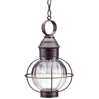 Round One Light Hanging Lantern in Dark Brass (196|2832DBMEDOPT)