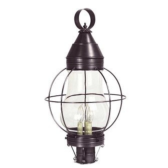 Bosc Three Light Post Mount in Dark Brass (196|2743DBLT3CLR)