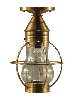 Bosc One Light Flush Mount in Antique Brass (196|2724ABMEDOPT)