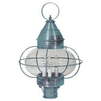 Onion Three Light Post Mount in Verdi Gris (196|2573VGLT3CSG)