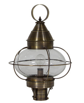 Onion One Light Post Mount in Dark Antique Brass (196|2573DABMEDCLR)