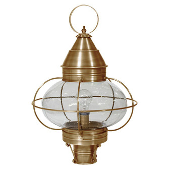 Onion One Light Post Mount in Antique Brass (196|2573ABMEDCSG)