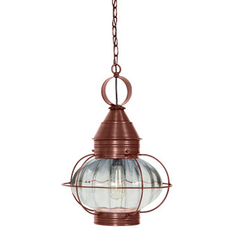 Onion One Light Hanging Lantern in Antique Copper (196|2572ACMEDOPT)