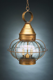 Onion Two Light Hanging Lantern in Antique Brass (196|2572ABLT2OPT)