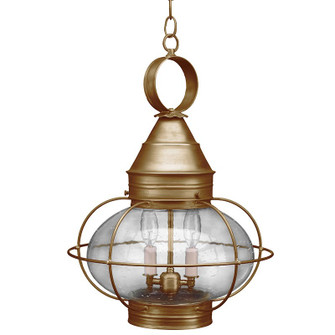 Onion Two Light Hanging Lantern in Antique Brass (196|2572ABLT2CSG)
