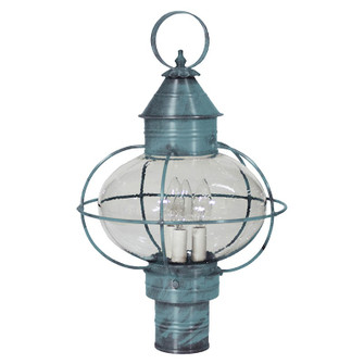 Onion Three Light Post Mount in Verdi Gris (196|2543VGLT3CSG)