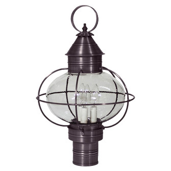 Onion Three Light Post Mount in Dark Brass (196|2543DBLT3CSG)