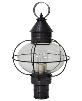 Onion Three Light Post Mount in Dark Brass (196|2543DBLT3CLR)