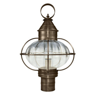 Onion One Light Post Mount in Dark Antique Brass (196|2543DABMEDOPT)