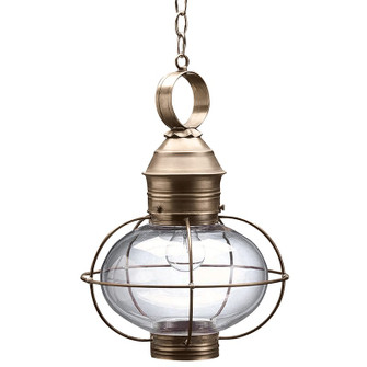 Onion One Light Hanging Lantern in Dark Antique Brass (196|2542DABMEDCLR)