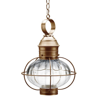Onion One Light Hanging Lantern in Antique Brass (196|2542ABMEDOPT)
