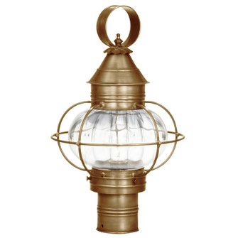 Onion One Light Post Mount in Antique Brass (196|2533ABMEDOPT)
