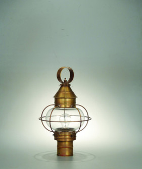 Onion One Light Post Mount in Antique Brass (196|2533ABMEDCLR)