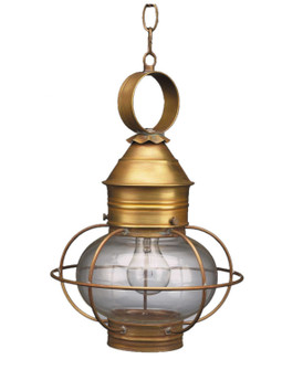Onion One Light Hanging Lantern in Antique Brass (196|2532ABMEDCLR)