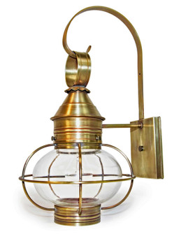 Onion One Light Wall Mount in Antique Brass (196|2531ABMEDCLR)