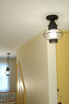 Onion One Light Flush Mount in Dark Brass (196|2524DBMEDCLR)