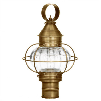 Onion One Light Post Mount in Antique Brass (196|2523ABMEDOPT)