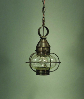Onion One Light Hanging Lantern in Dark Brass (196|2522DBMEDOPT)