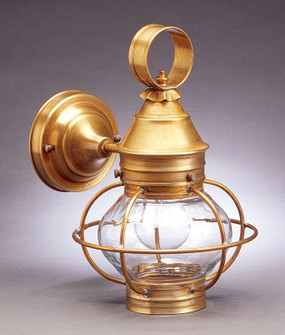 Onion One Light Wall Mount in Antique Brass (196|2515ABMEDCLRNS)