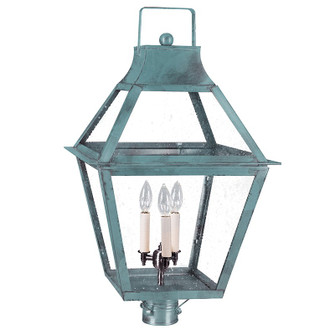Uxbridge Three Light Post Mount in Verdi Gris (196|2253VGLT3SMG)
