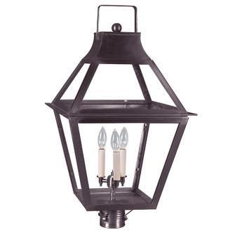 Uxbridge Three Light Post Mount in Dark Brass (196|2253DBLT3CLR)