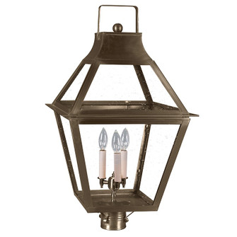 Uxbridge Three Light Post Mount in Dark Antique Brass (196|2253DABLT3CSG)