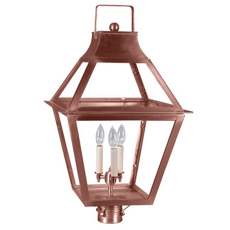 Uxbridge Three Light Post Mount in Antique Copper (196|2253ACLT3CLR)