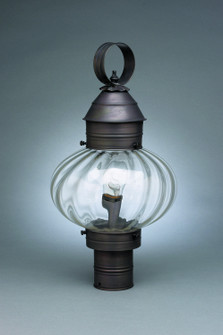 Cageless Onion One Light Post Mount in Dark Brass (196|2043DBMEDOPT)