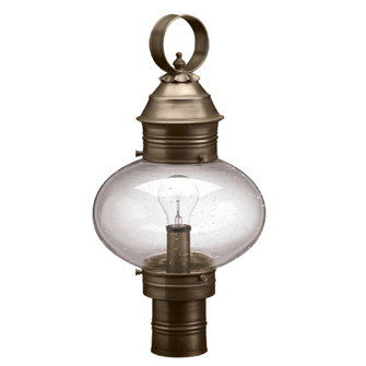 Cageless One Light Post Mount in Dark Antique Brass (196|2043DABMEDCLR)