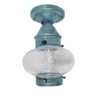 Cageless One Light Flush Mount in Verdi Gris (196|2024VGMEDCLR)