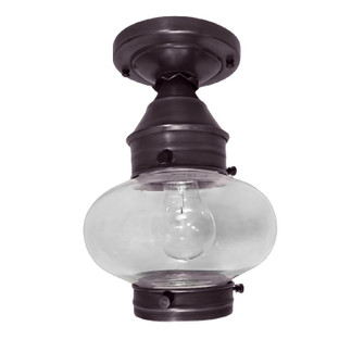 Cageless One Light Flush Mount in Dark Brass (196|2024DBMEDCLR)