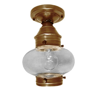 Cageless One Light Flush Mount in Antique Brass (196|2024ABMEDCSG)