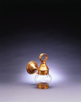 Cageless Onion One Light Wall Mount in Antique Brass (196|2015ABMEDOPT)