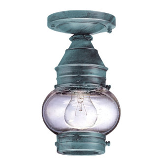 Cageless One Light Flush Mount in Verdi Gris (196|2014VGMEDCSG)